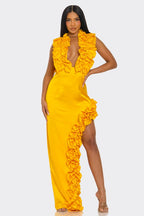 Golden Hour Ruffle Gown