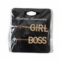 'Girl Boss' hair clips