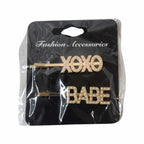 'Girl Boss' hair clips