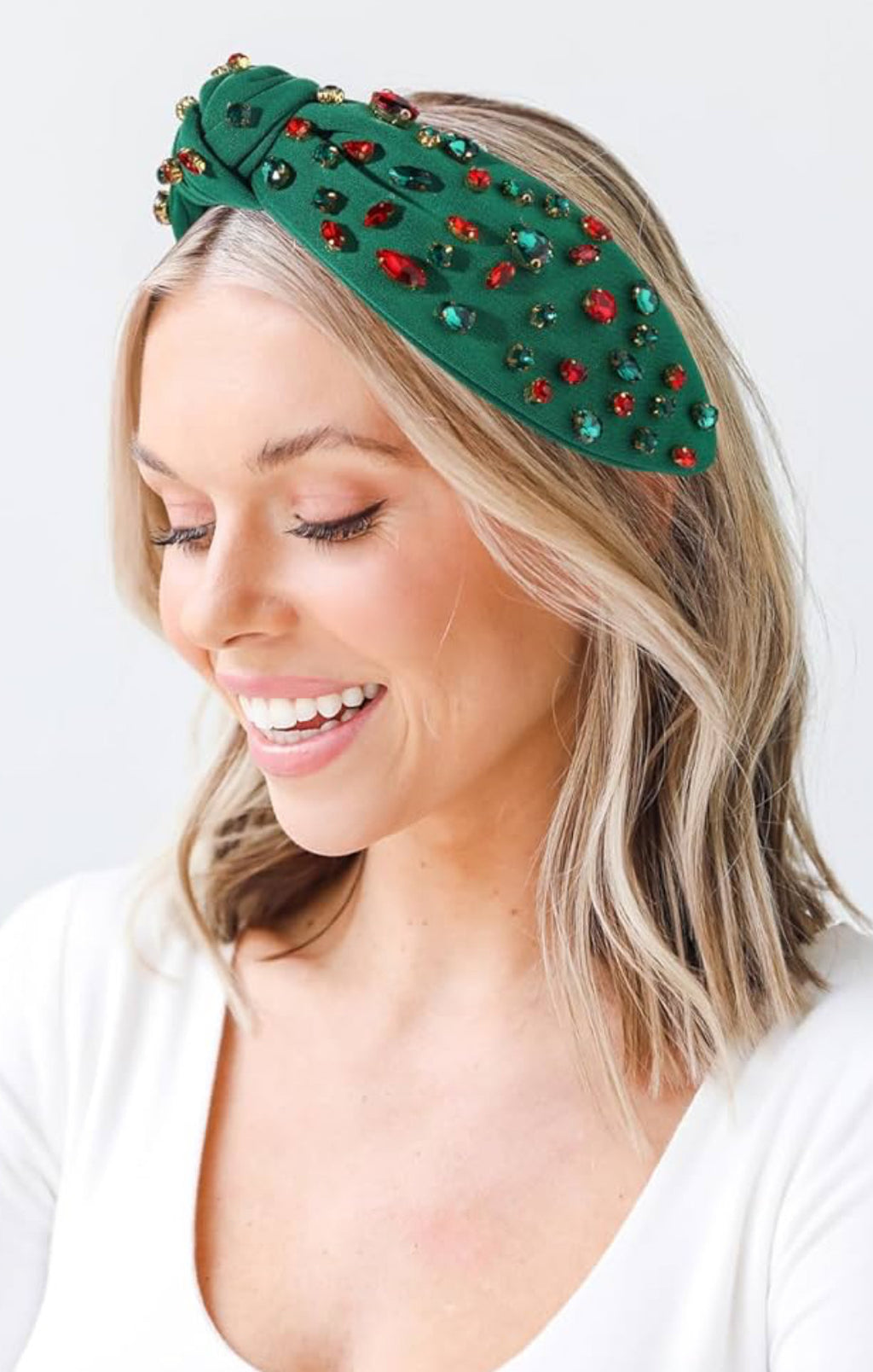 Radiant Jewel Embellished Knotted Headband