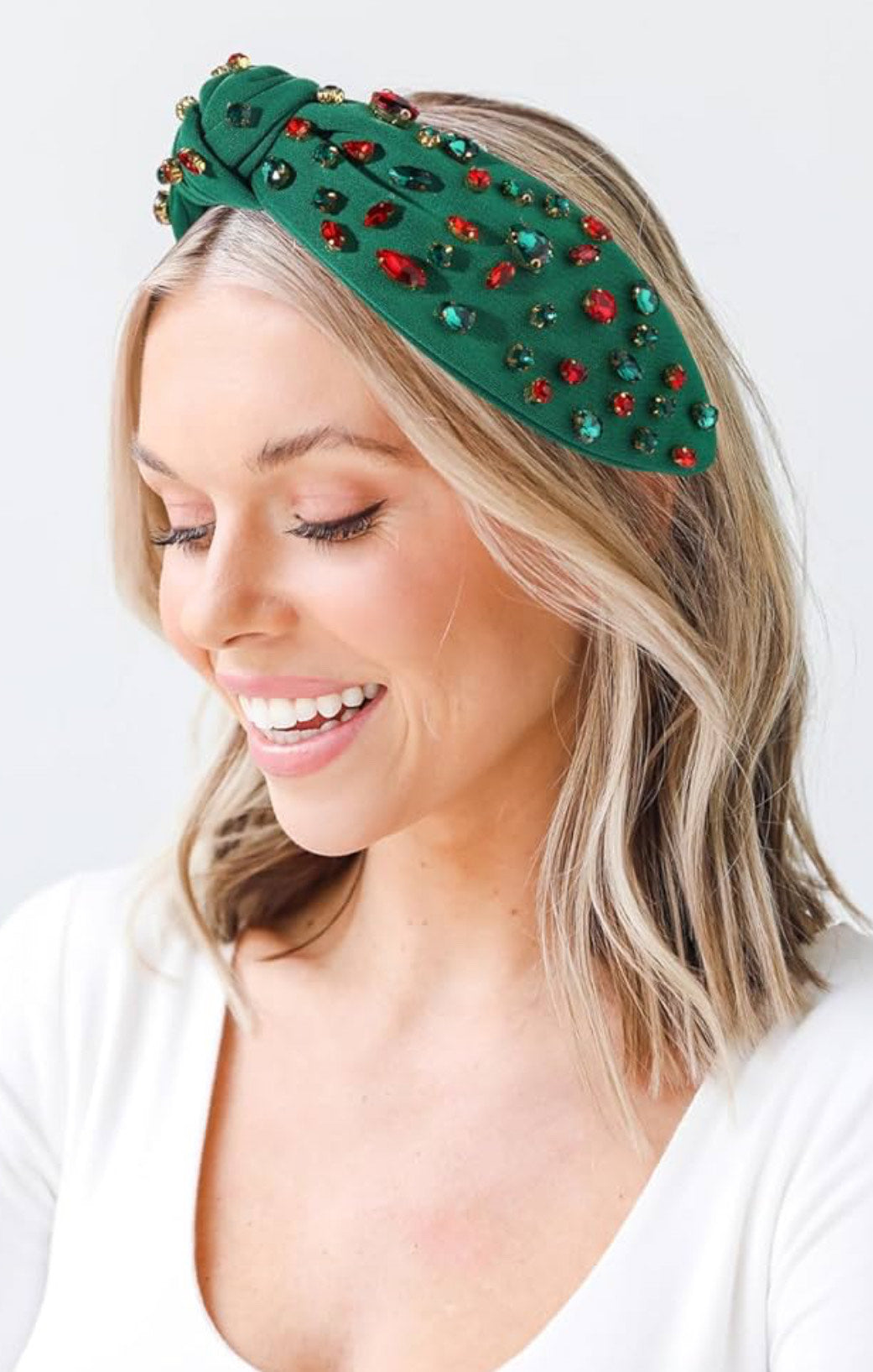 Radiant Jewel Embellished Knotted Headband