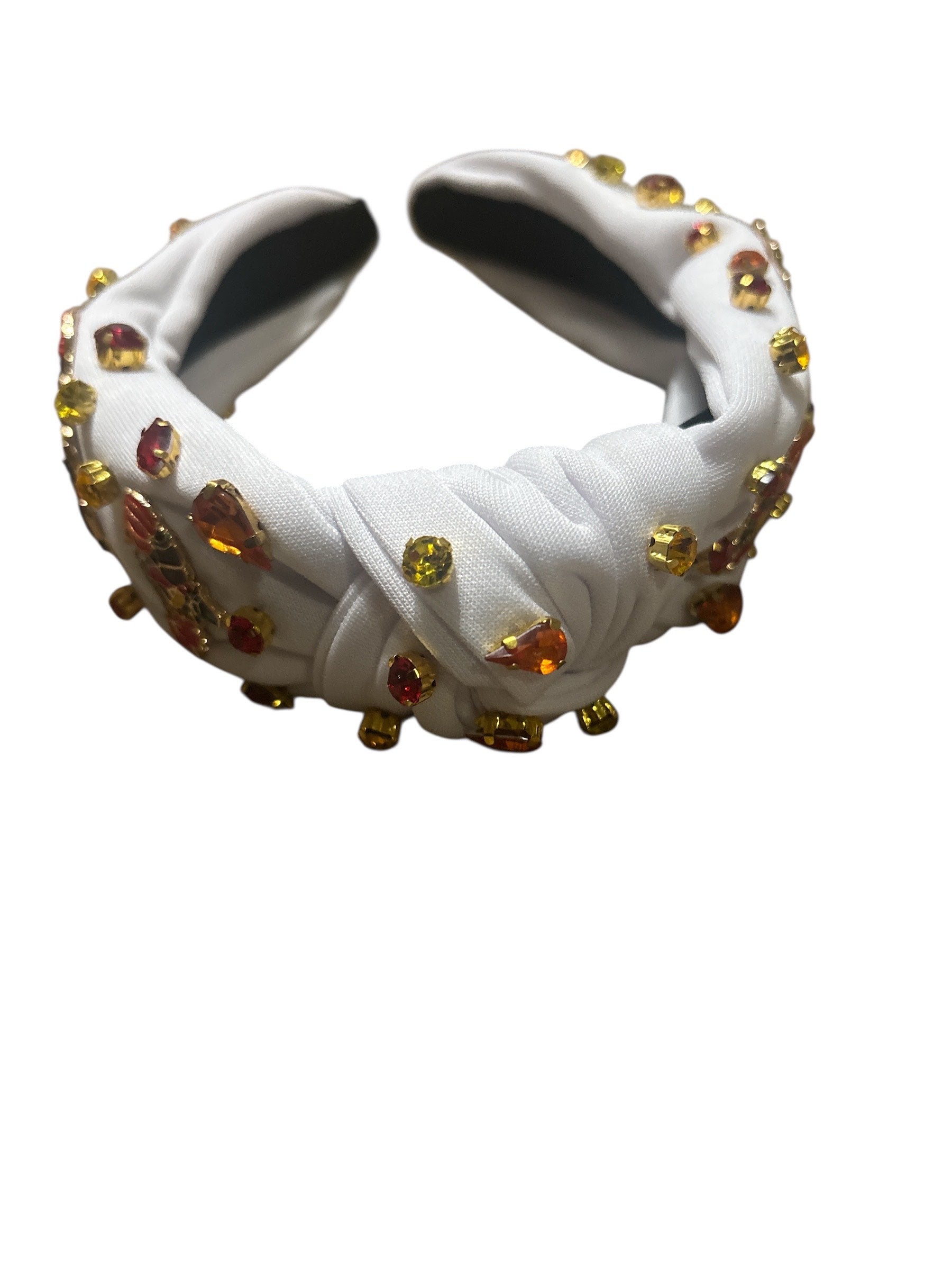 Radiant Jewel Embellished Knotted Headband