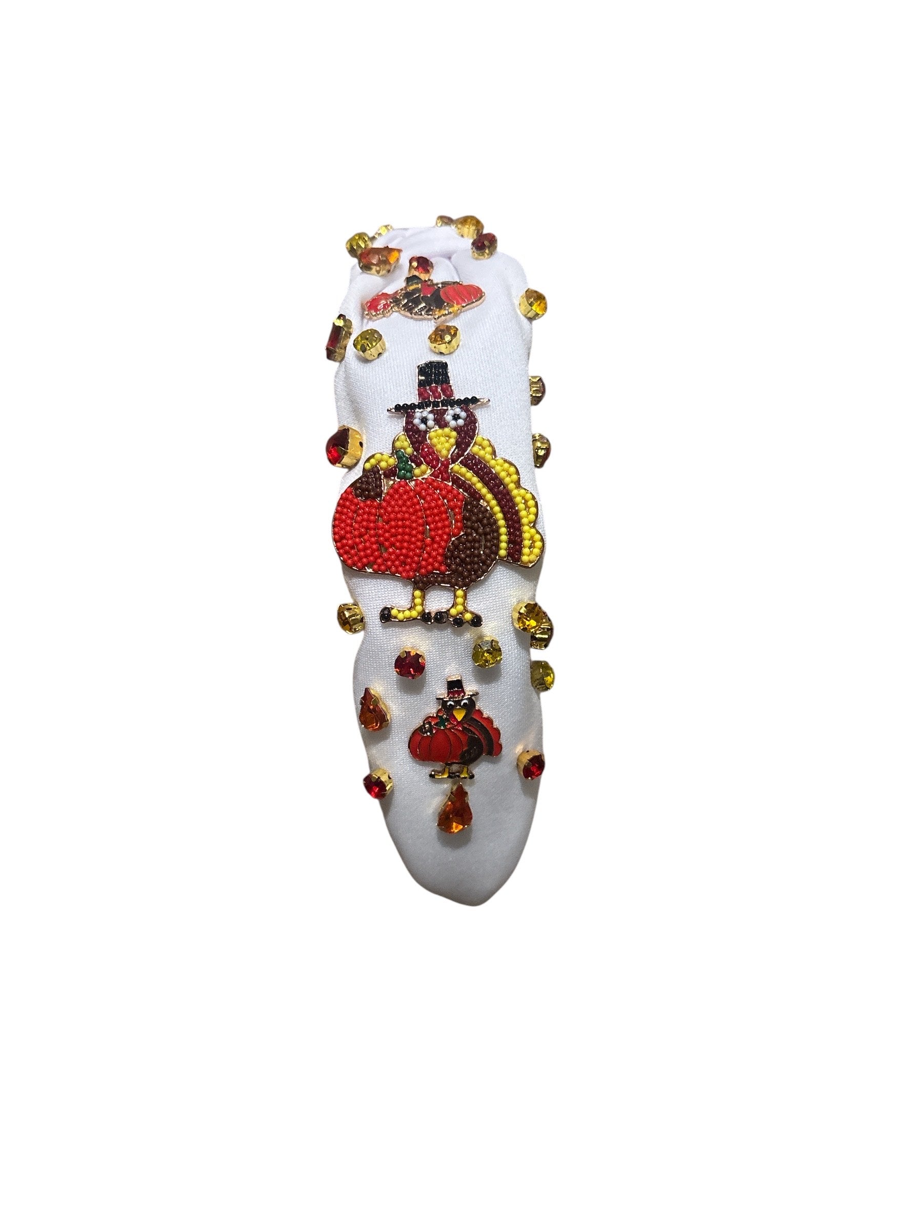 Radiant Jewel Embellished Knotted Headband
