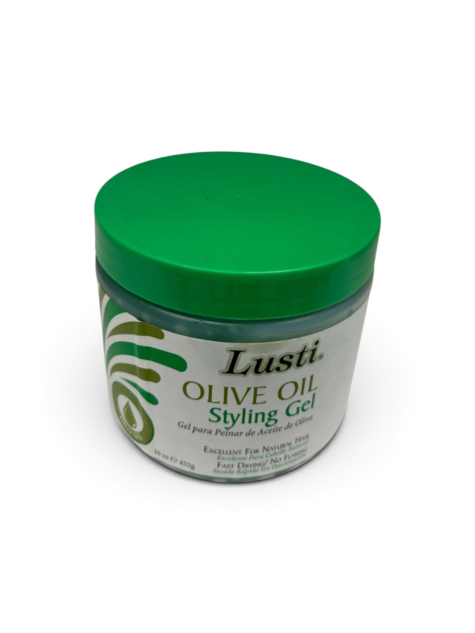 Lusti Olive Oil Styling Gel 16 oz (Pack of 2) | Fast Drying & No Flaking Hair Gel