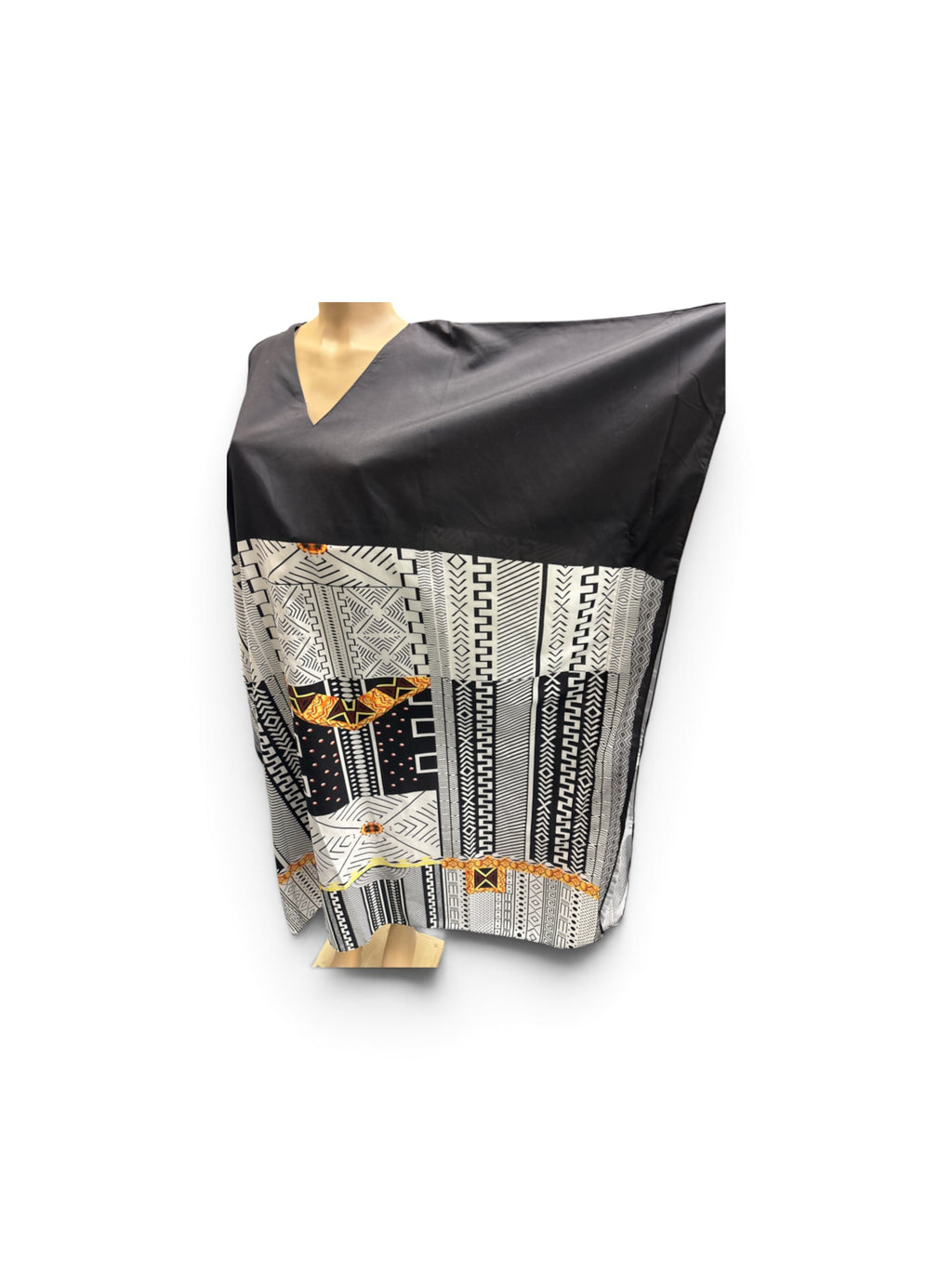 African Art Graphic Print Kaftan Maxi Dress