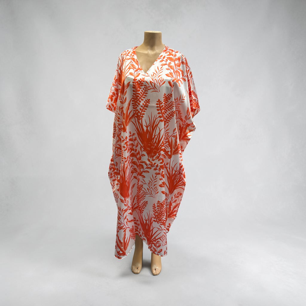 African Art Graphic Print Kaftan Maxi Dress