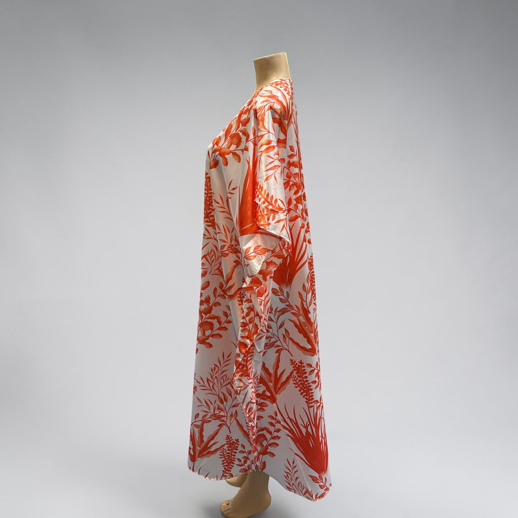 African Art Graphic Print Kaftan Maxi Dress