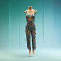 Retro Swirl Cut-Out O-Ring Jumpsuit