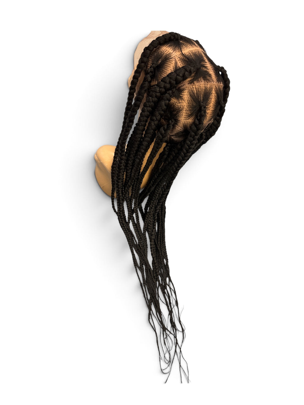 Copper Brown Star-Parted Jumbo Box Braided Lace Front Wig