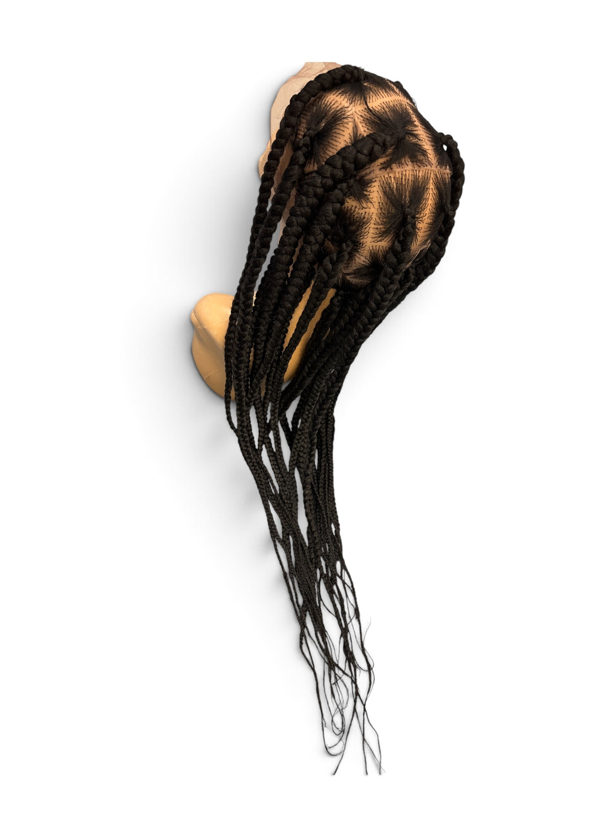 Copper Brown Star-Parted Jumbo Box Braided Lace Front Wig