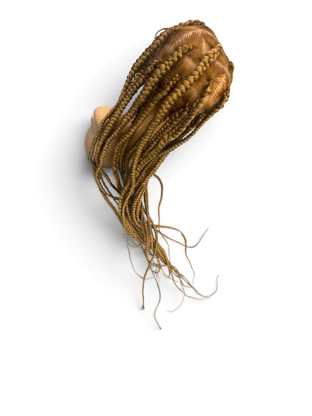Copper Brown Star-Parted Jumbo Box Braided Lace Front Wig