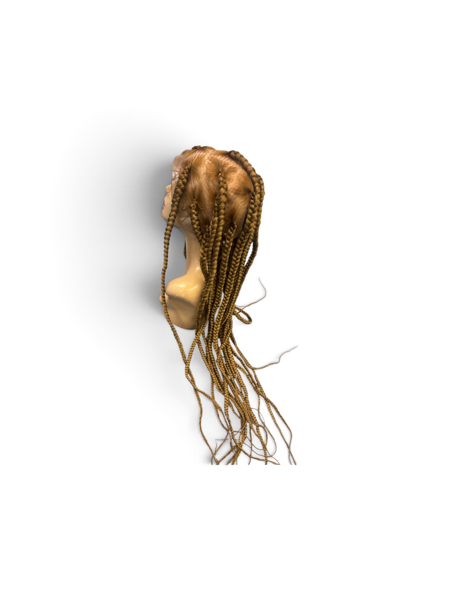 Copper Brown Star-Parted Jumbo Box Braided Lace Front Wig