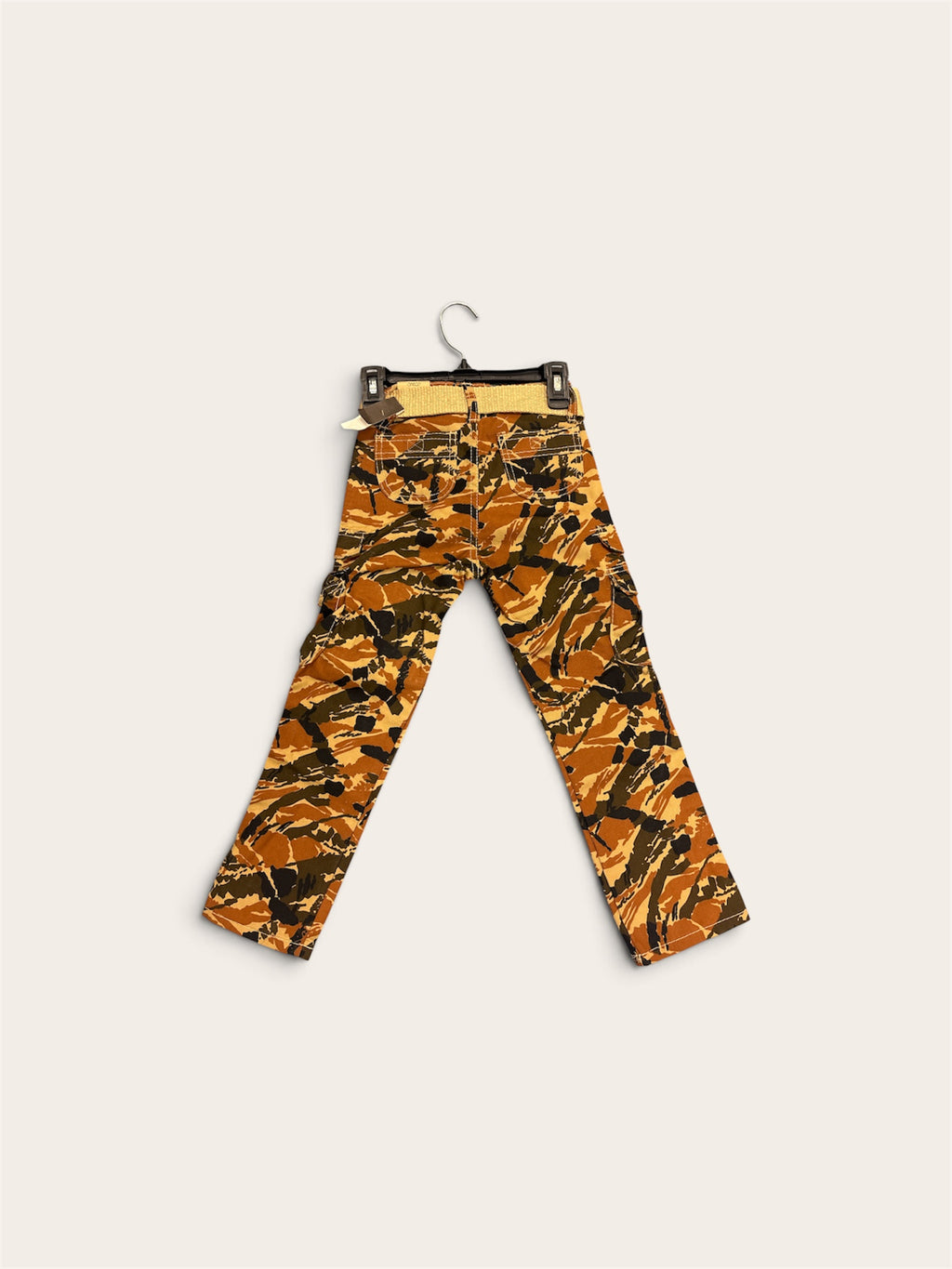 Boys' Olive Belted Vintage Cargo Pants