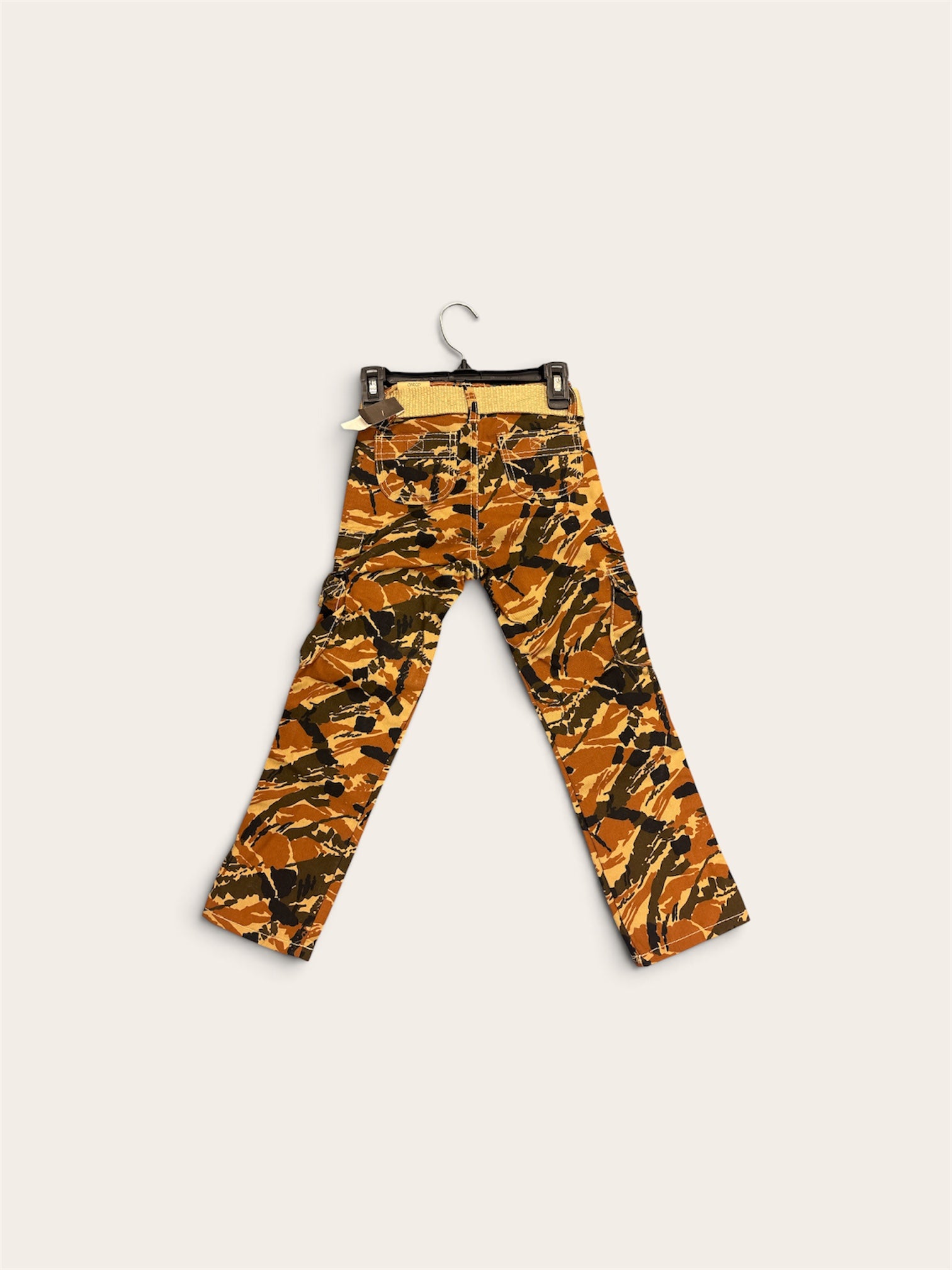 Boys' Olive Belted Vintage Cargo Pants