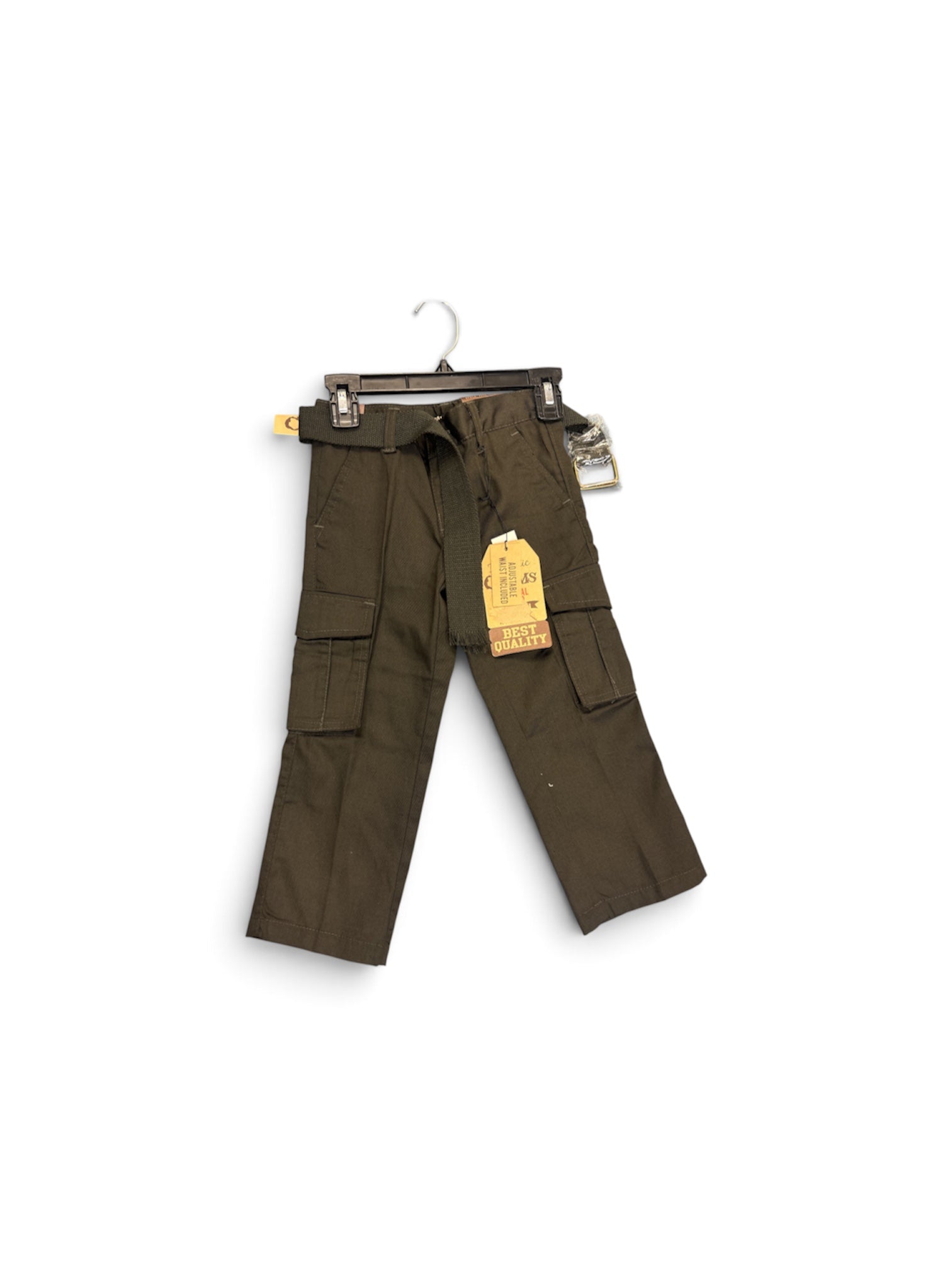 Boys' Olive Belted Vintage Cargo Pants