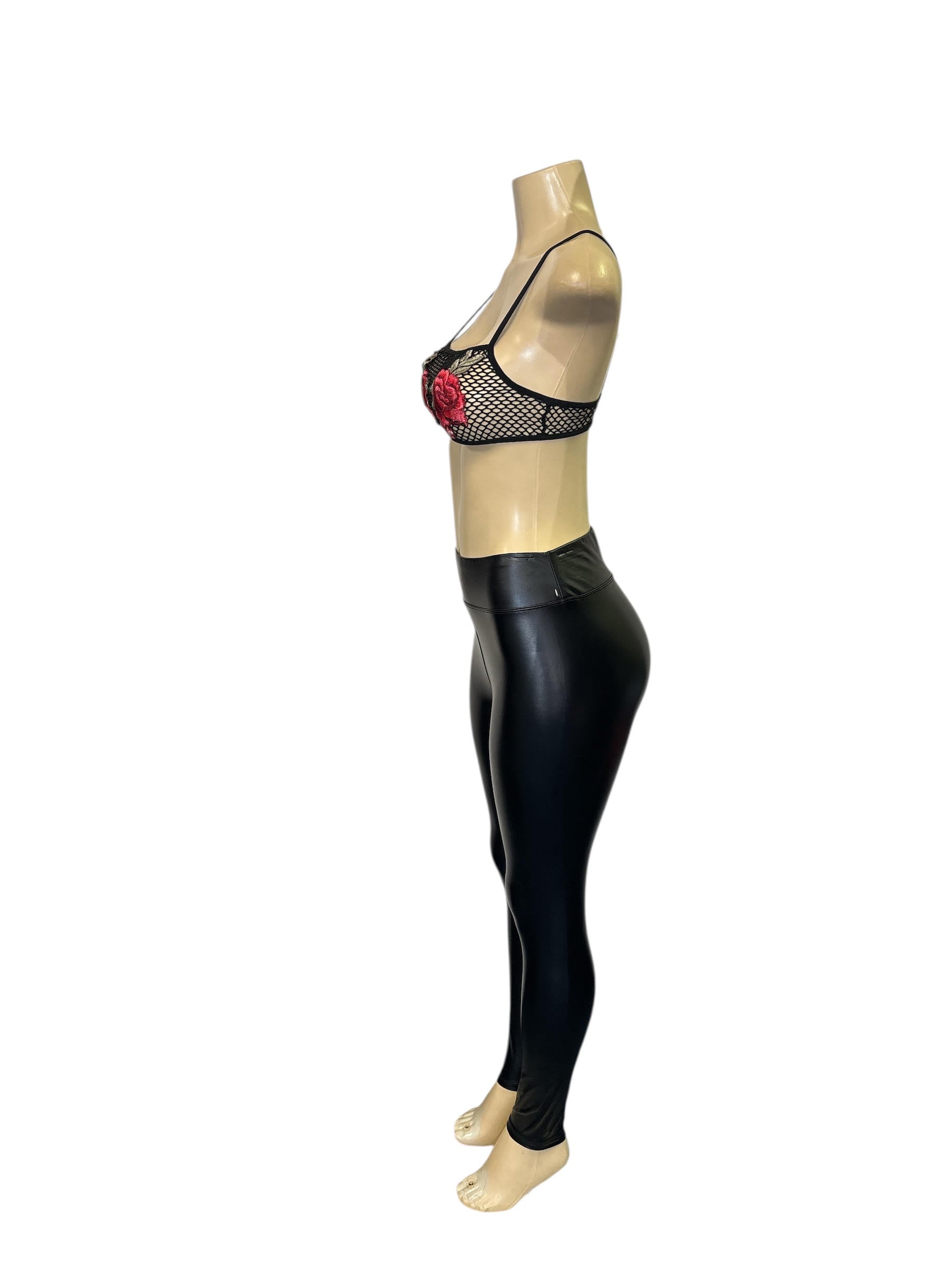 Faux Leather High-Waisted Leggings