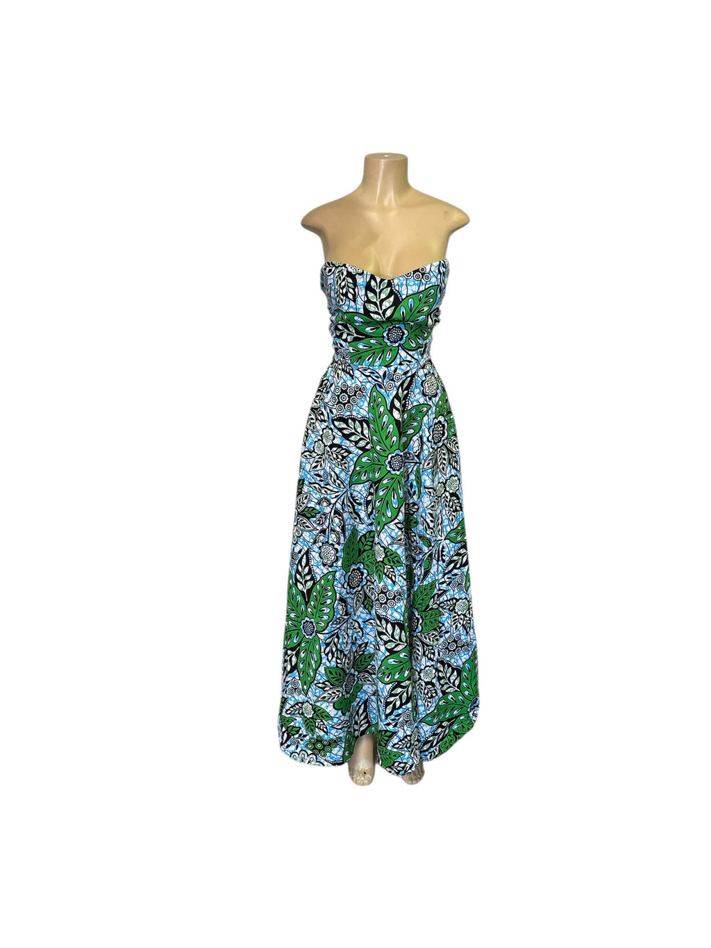 African Print A-Line Midi Sundress