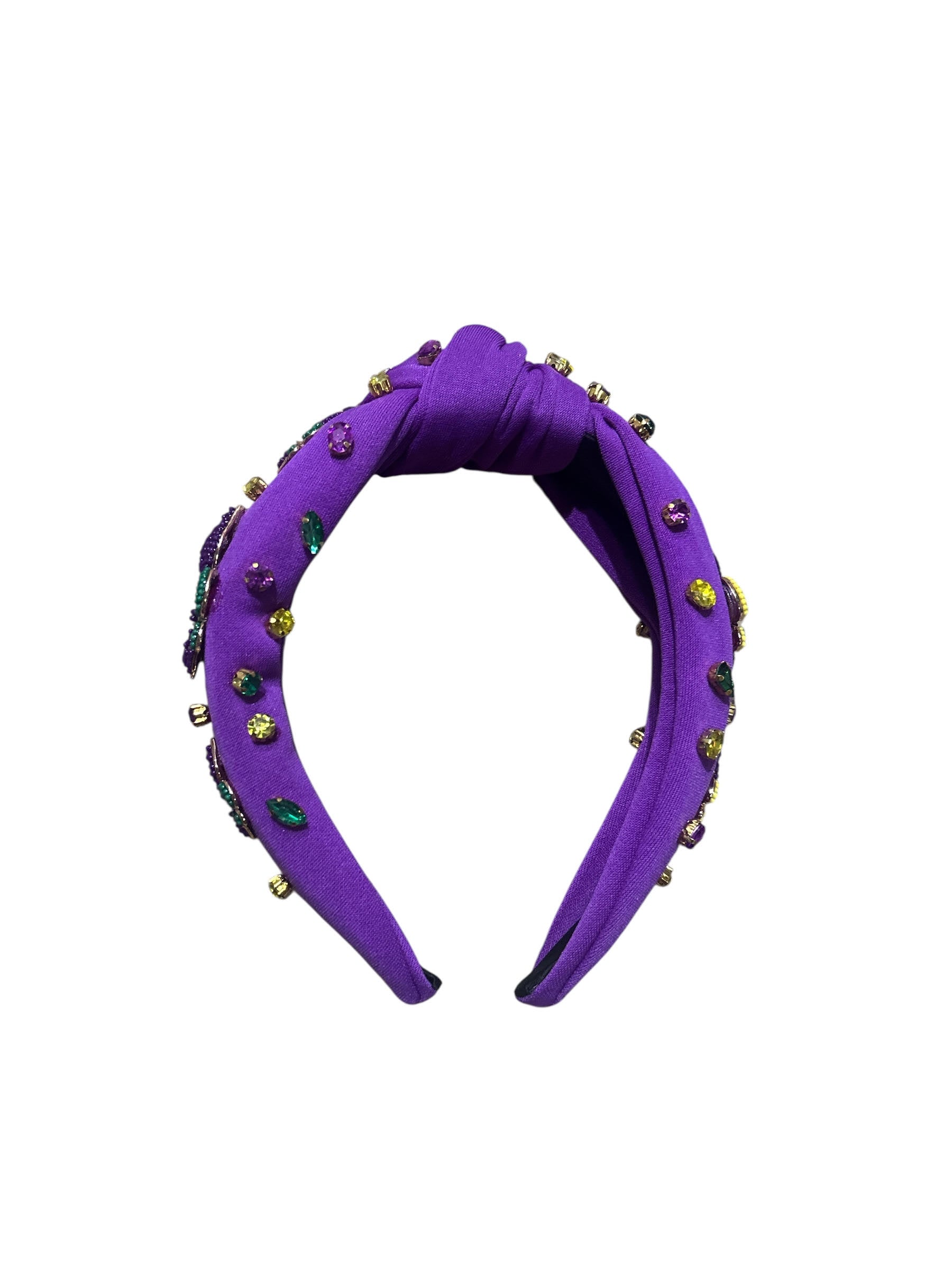 Radiant Jewel Embellished Knotted Headband