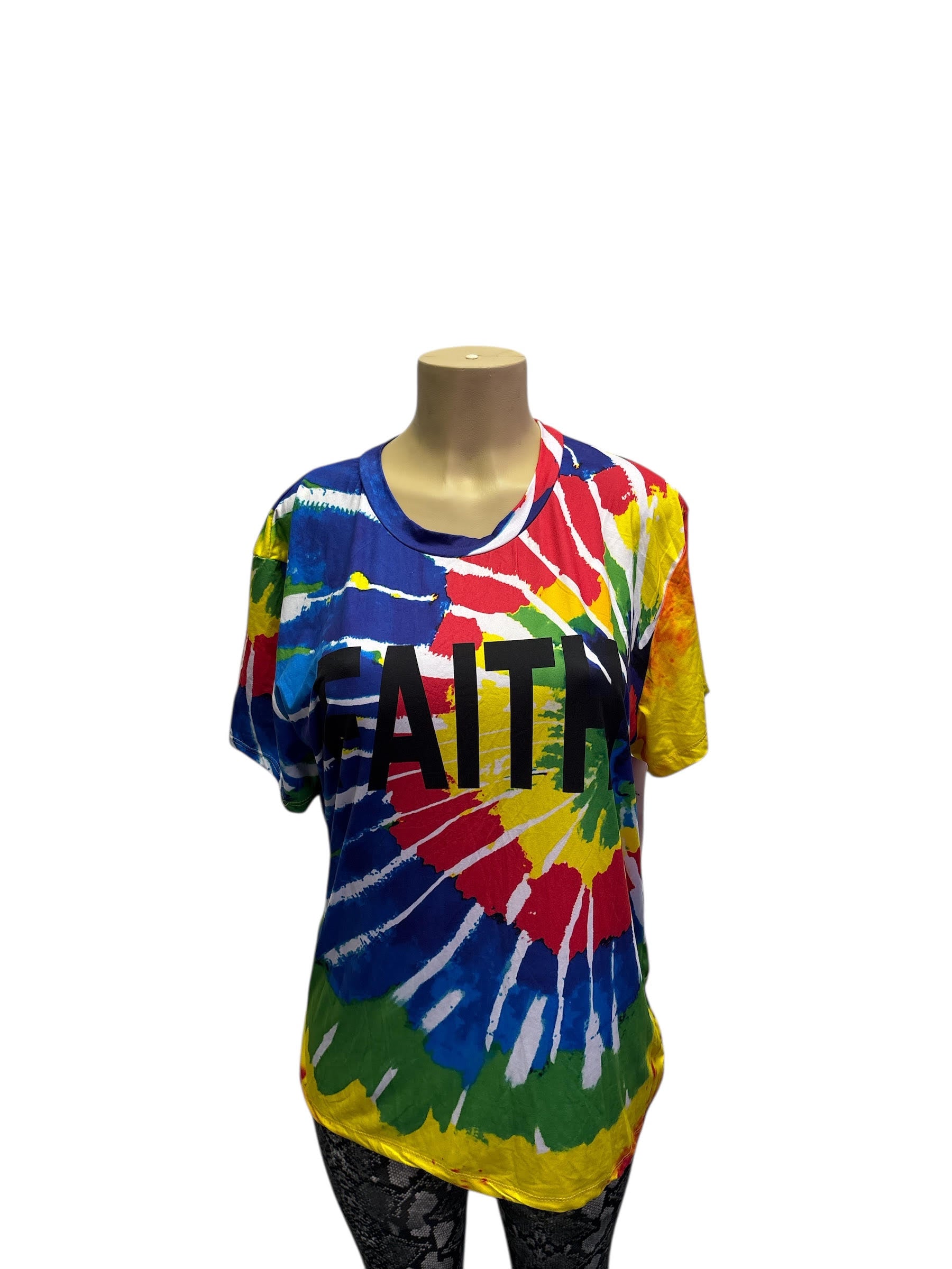 Faith Tie-Dye Statement T-Shirt