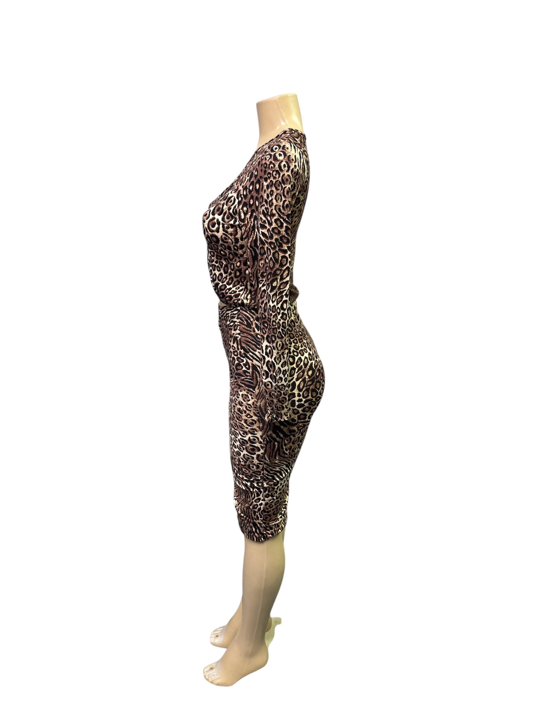 Leopard print two-piece set
