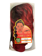 Short Red Ombre Bob Wig with Bangs and Dark Roots