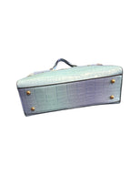 Pastel Ombre Alligator-Embossed Satchel Handbag