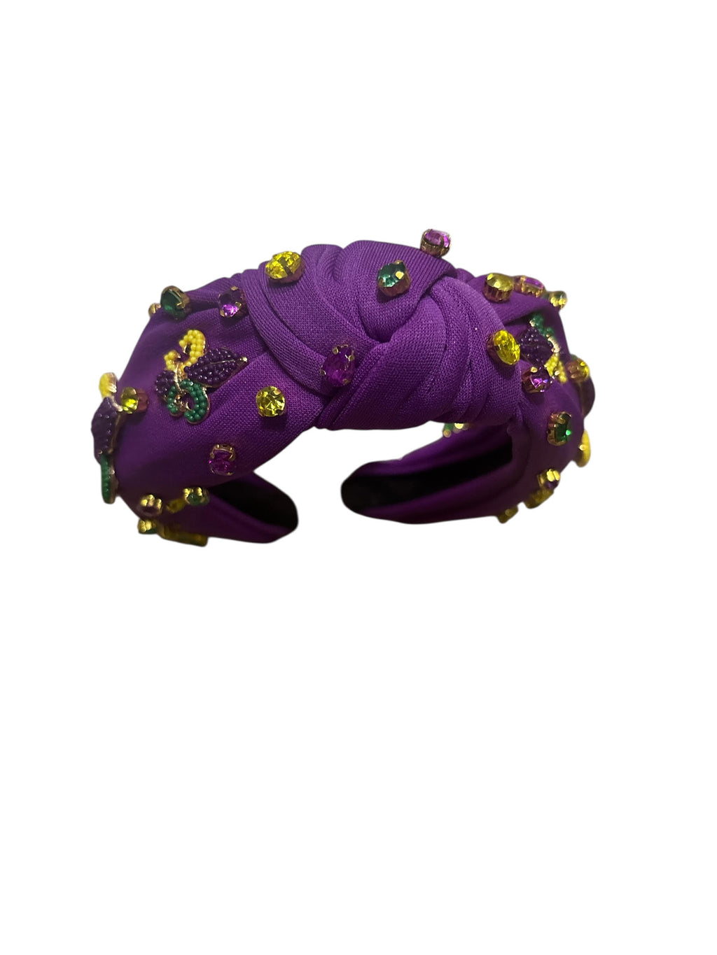 Radiant Jewel Embellished Knotted Headband