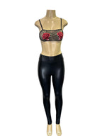 Faux Leather High-Waisted Leggings