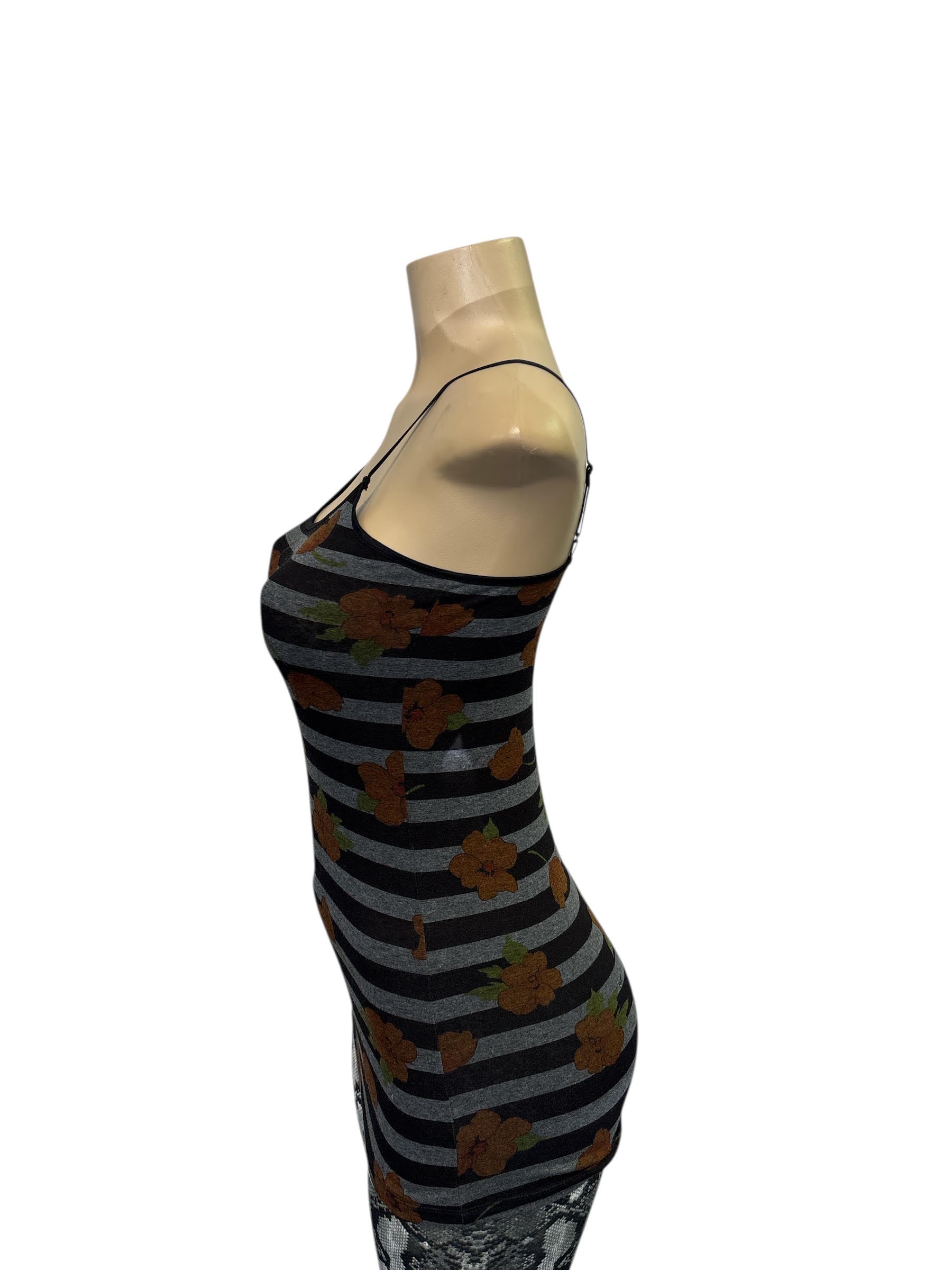 Striped Floral Cami Tank Top