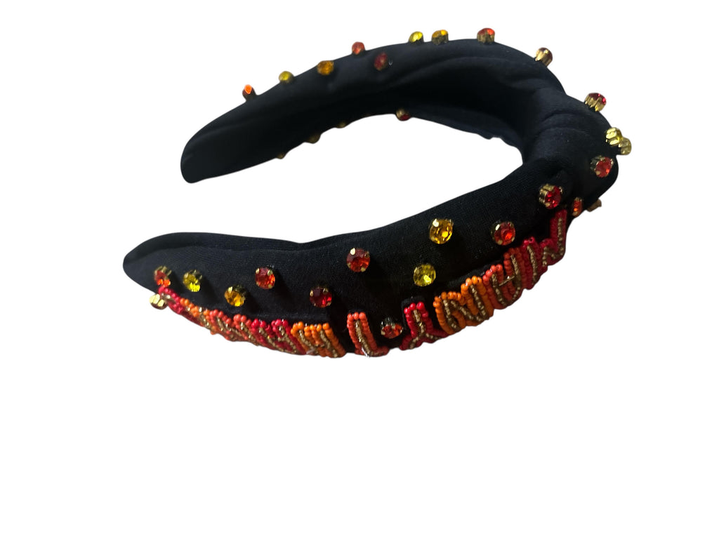 Radiant Jewel Embellished Knotted Headband