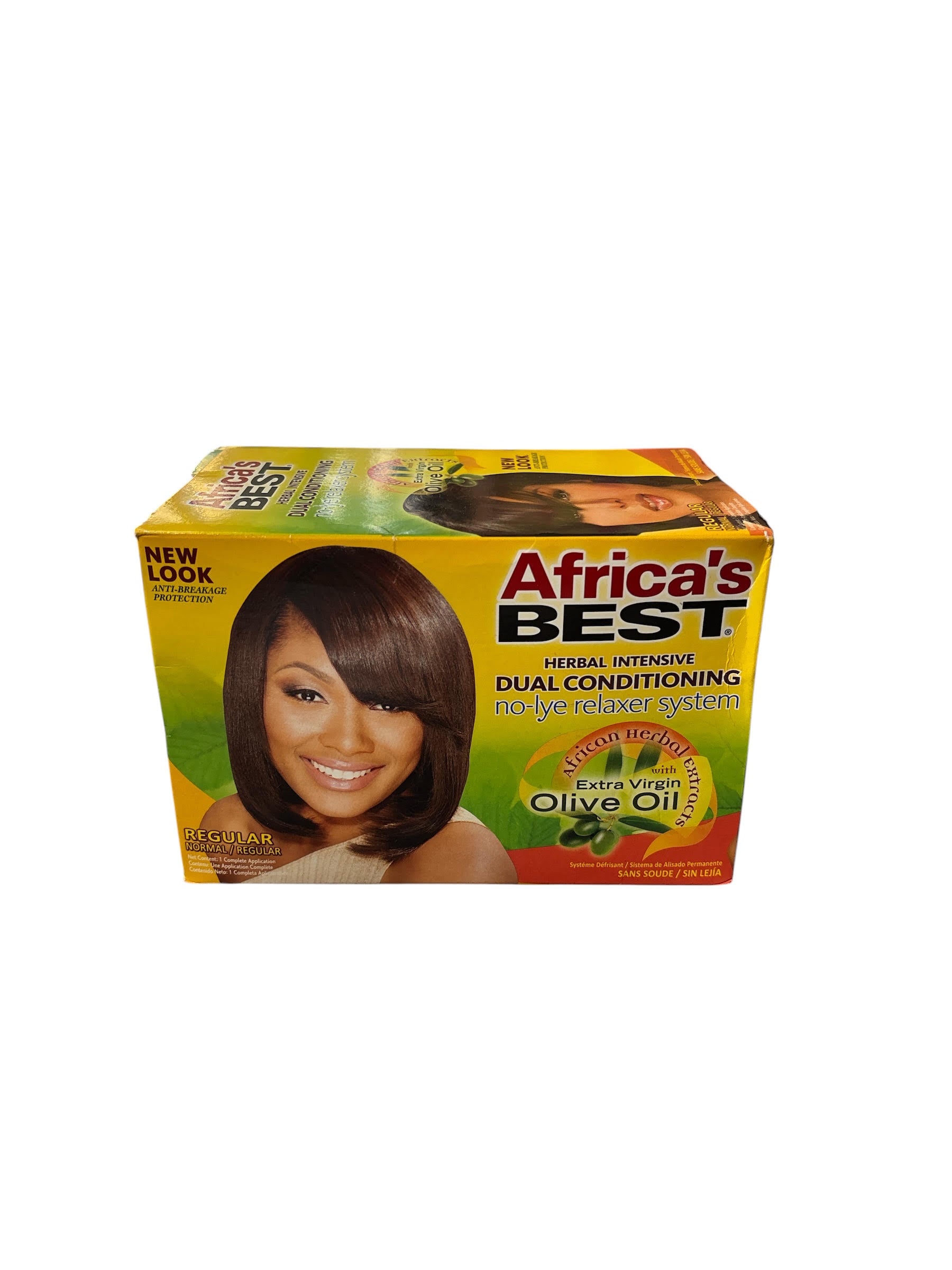 Africa's Best Herbal Intensive Dual Conditioning No-Lye Relaxer System – Regular Strength with Olive Oil