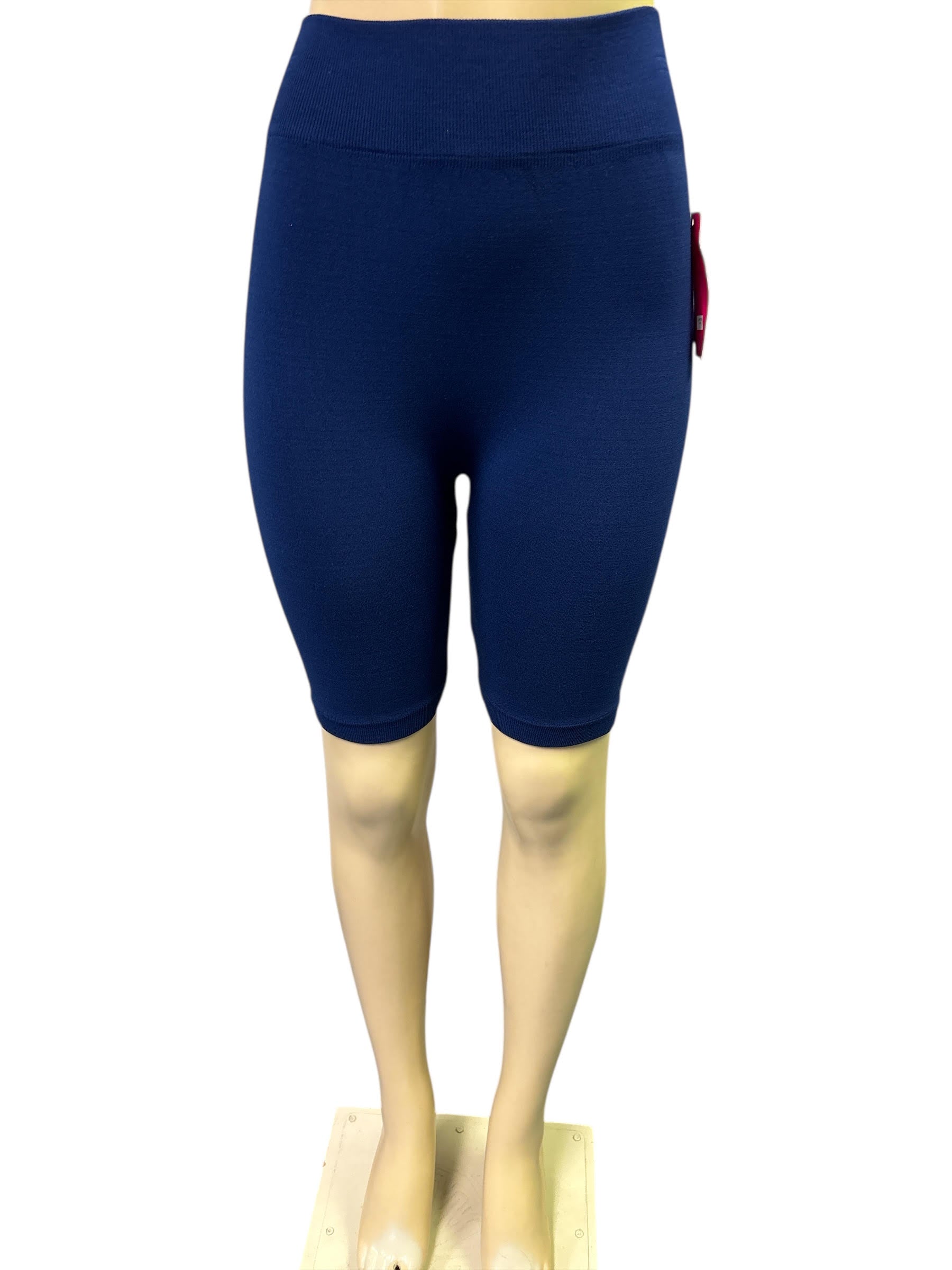 💙 Navy Seamless High-Waisted Biker Shorts