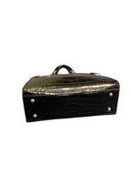 Pastel Ombre Alligator-Embossed Satchel Handbag
