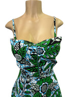 African Print A-Line Midi Sundress