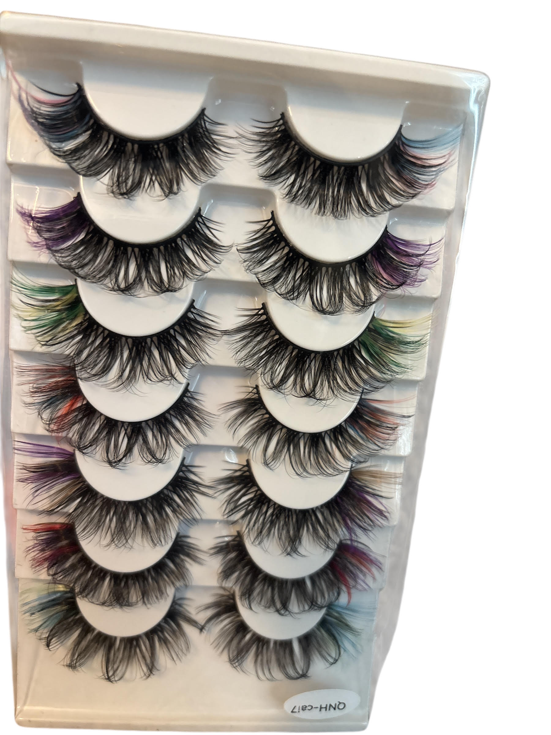 Long Fluffy Rainbow False Eyelashes