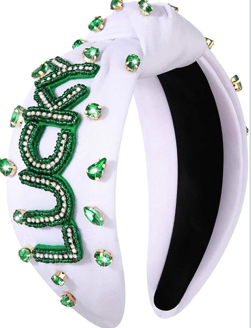 Radiant Jewel Embellished Knotted Headband