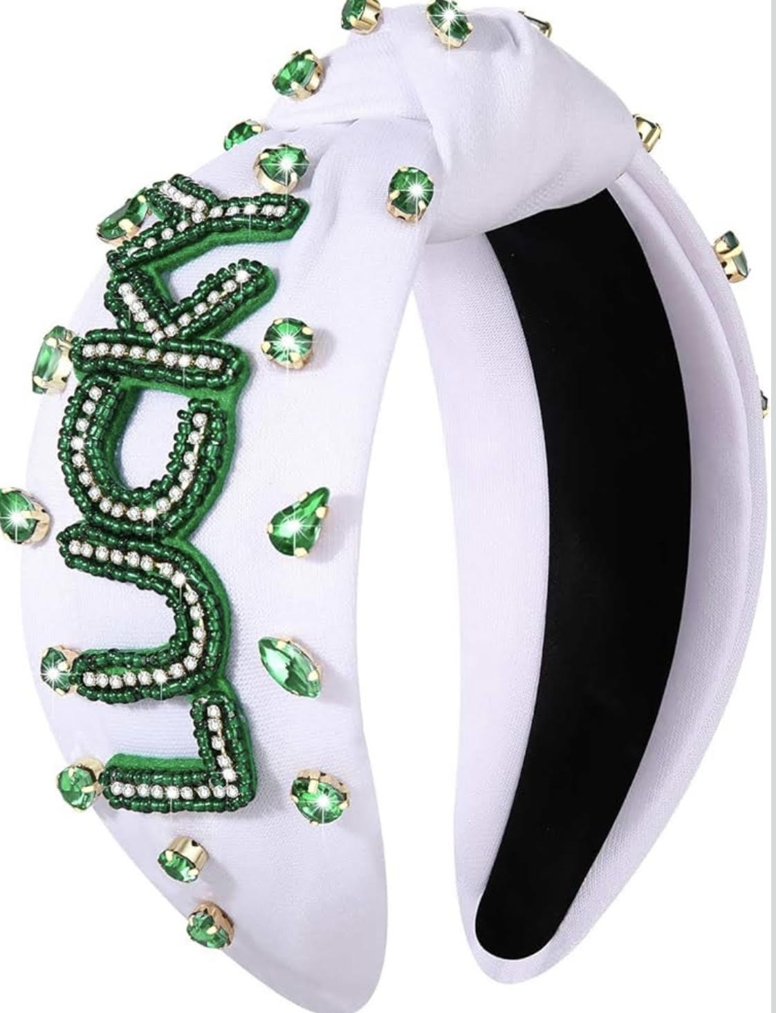 Radiant Jewel Embellished Knotted Headband