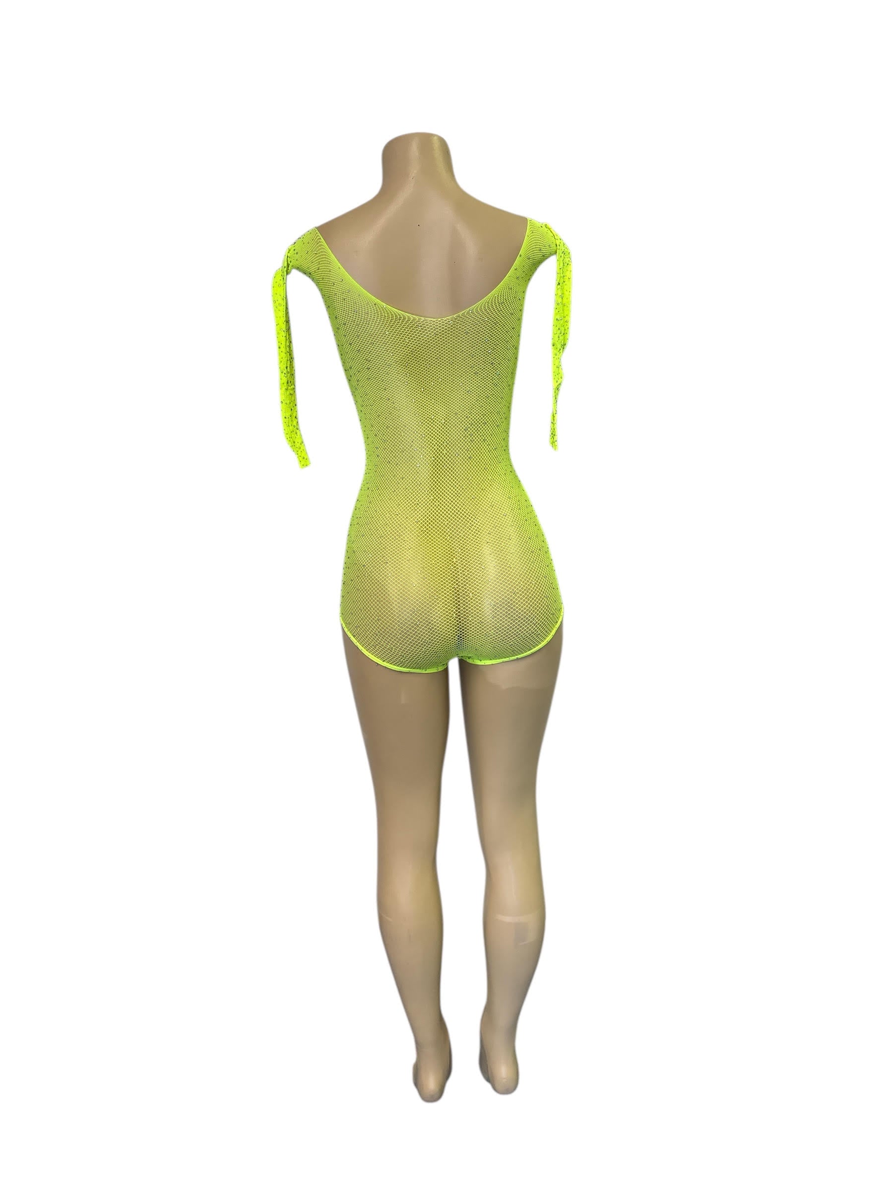 Rhinestone Fishnet Bodysuit