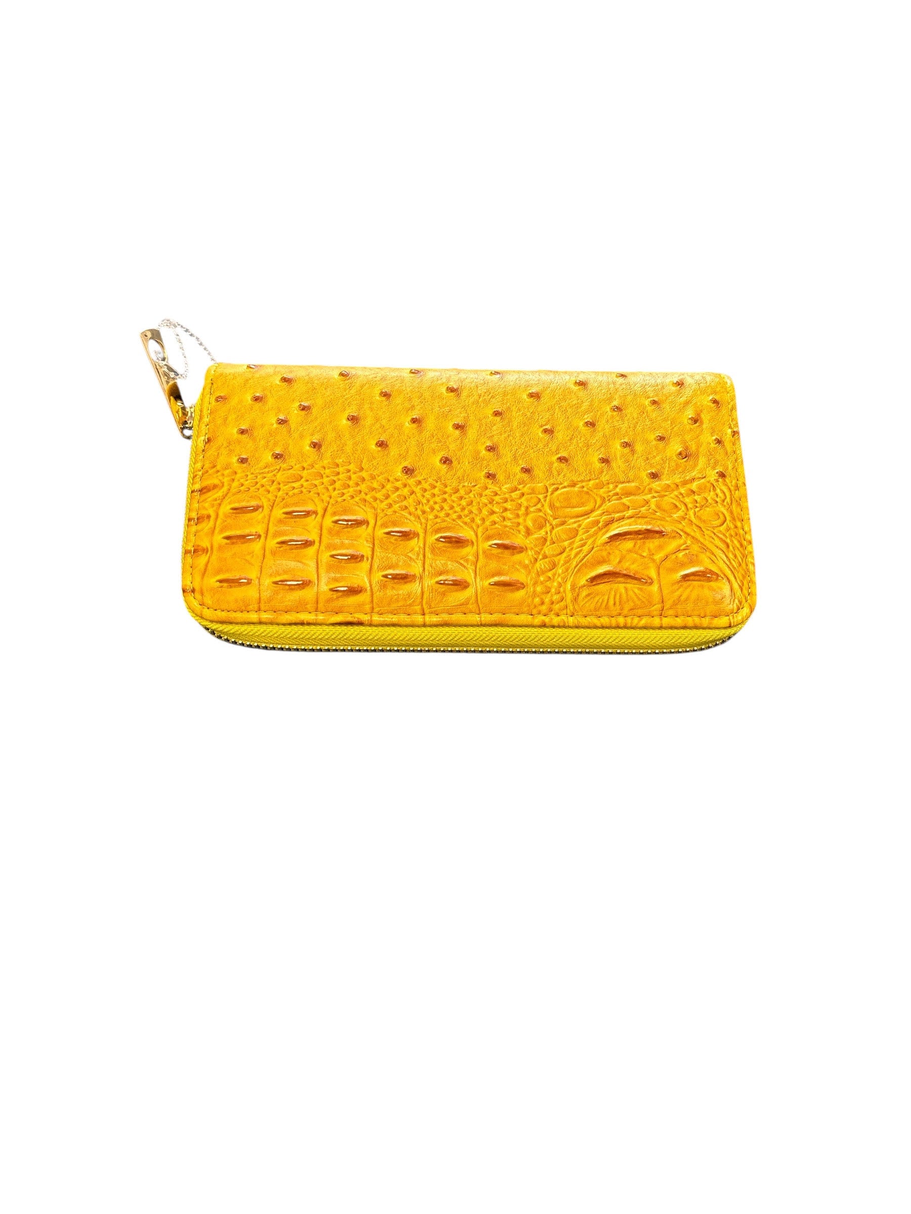 Yellow embossed wallet