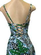 African Print A-Line Midi Sundress