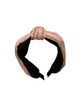 Stylish Denim Knot Headband with Gold Chain