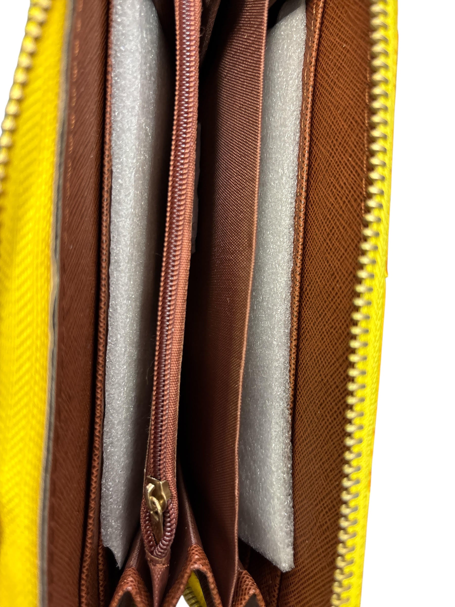 Yellow embossed wallet