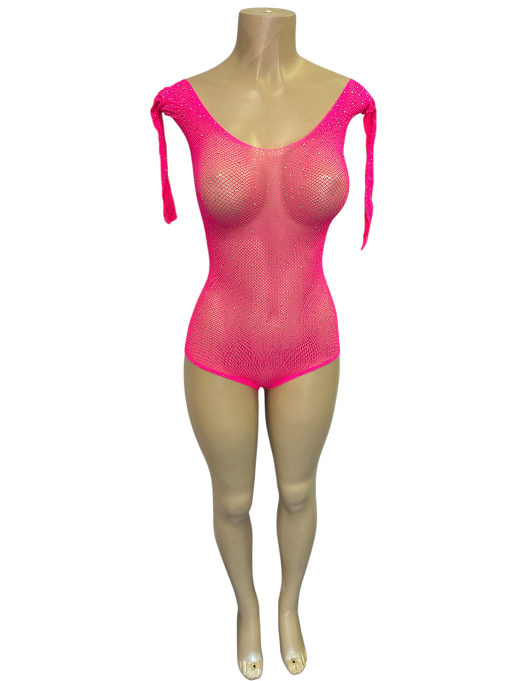 Rhinestone Fishnet Bodysuit