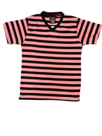 Classic Yellow and Black Striped V-Neck T-Shirt