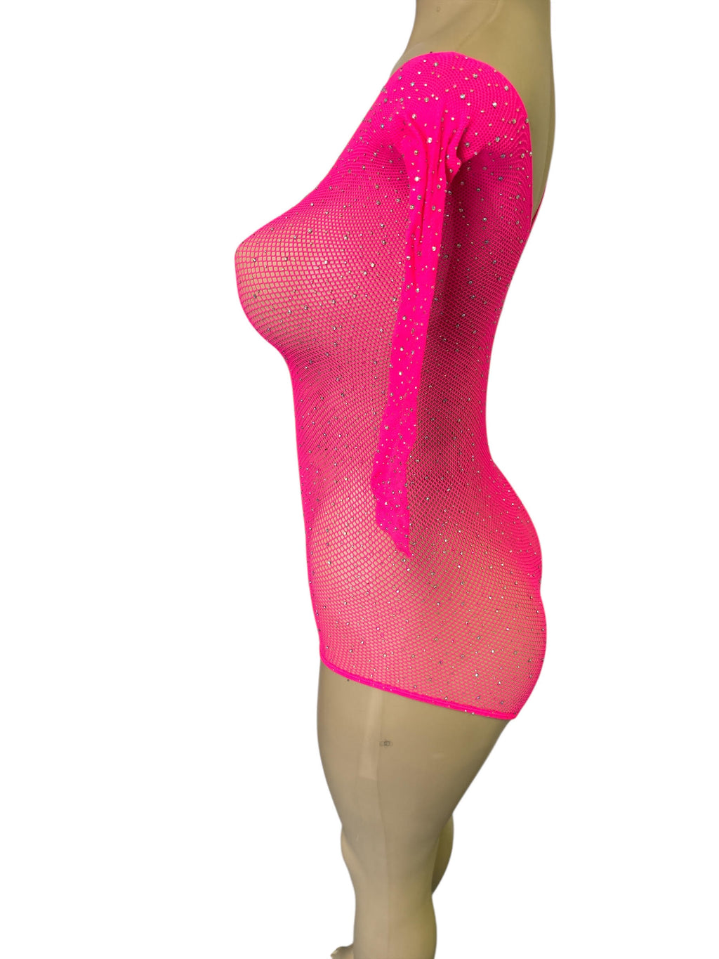 Rhinestone Fishnet Bodysuit