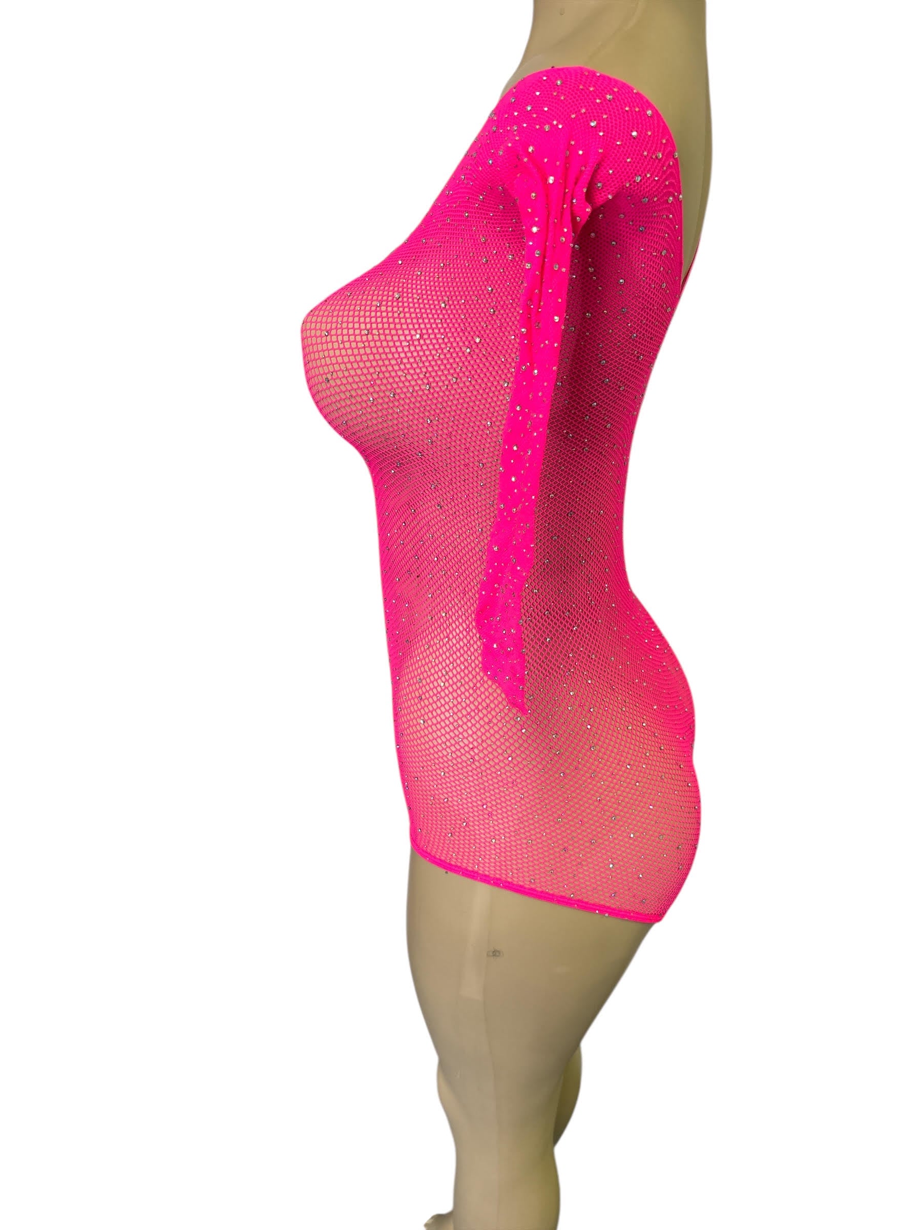 Rhinestone Fishnet Bodysuit