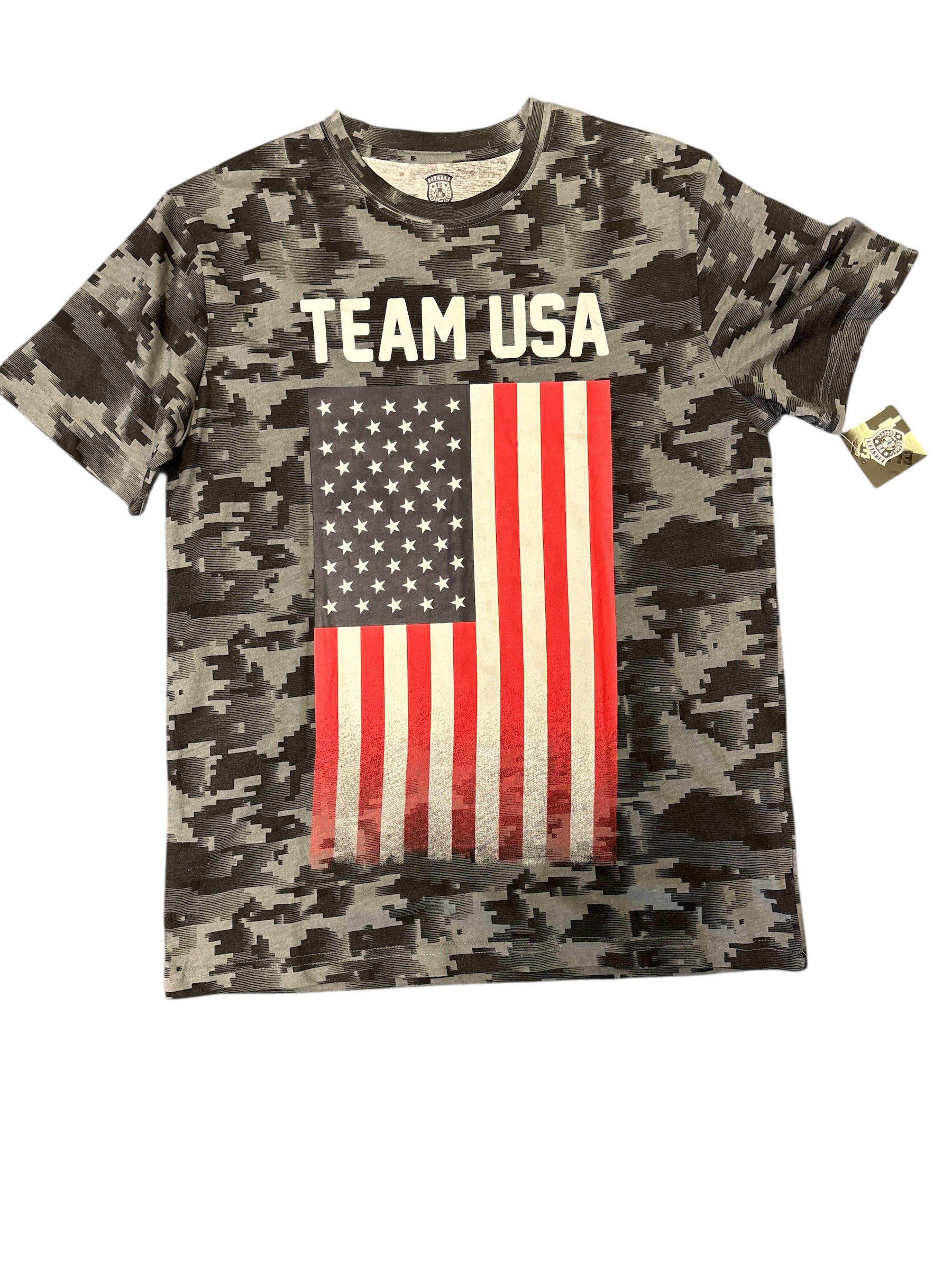 Team USA Flag Digital Camo T-Shirt