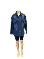 Classic Oversized Dark Wash Denim Jacket