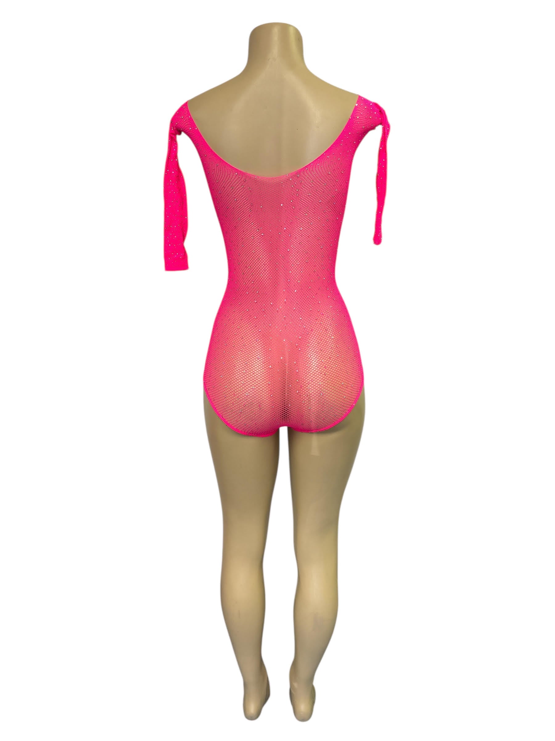 Rhinestone Fishnet Bodysuit