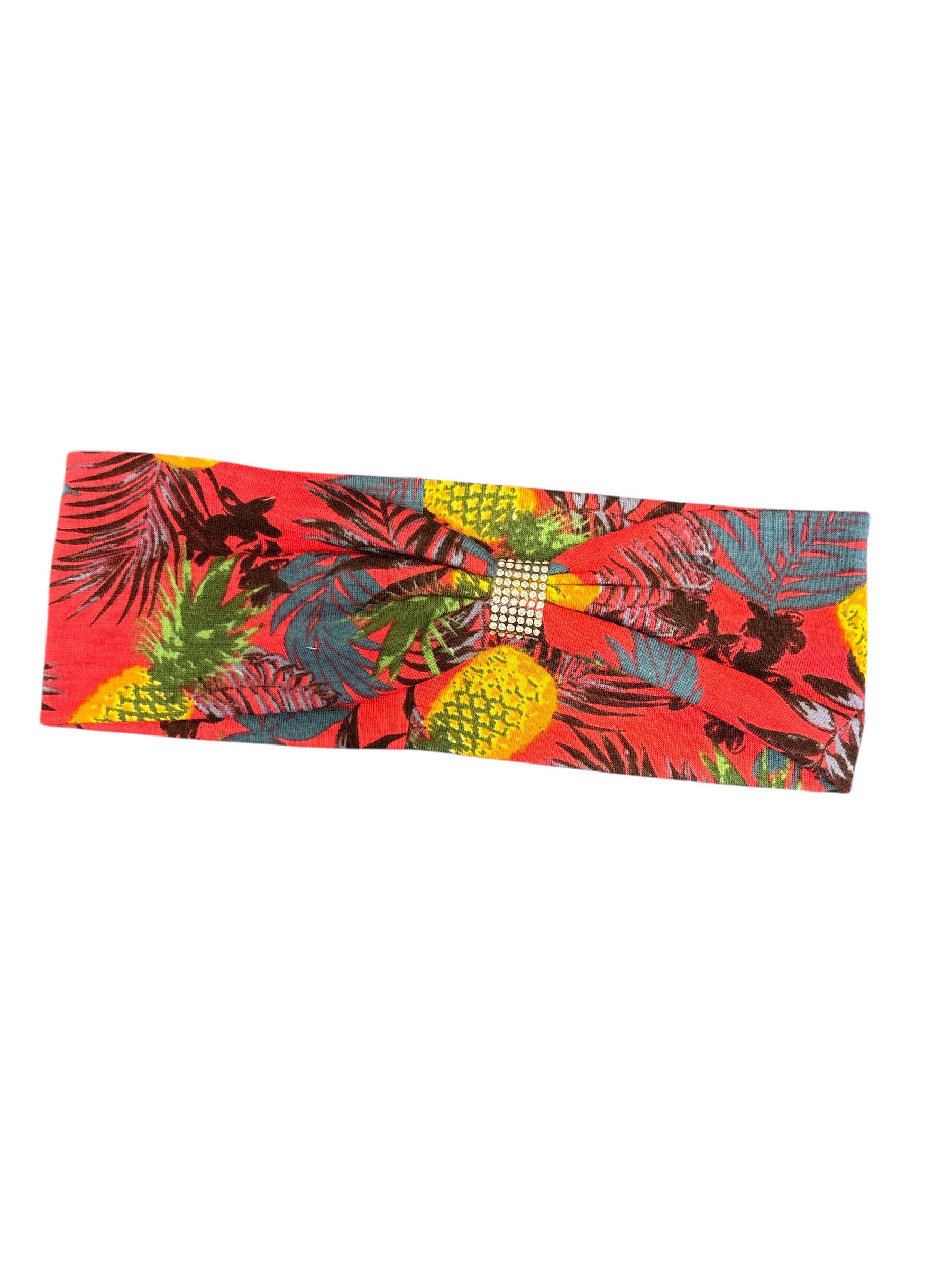 Rhinestone Pineapple Print Headband
